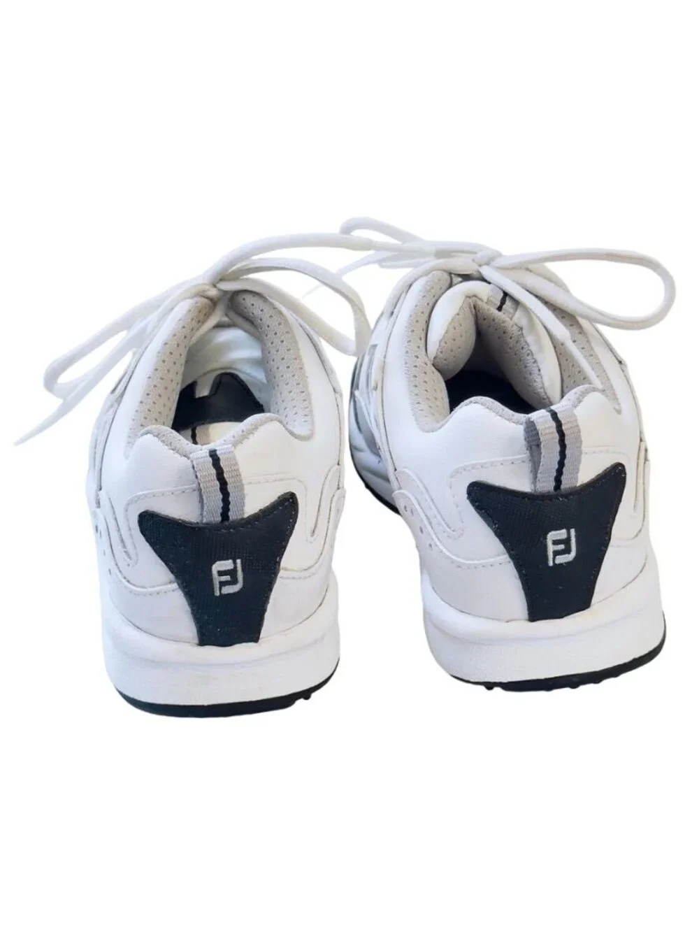 FOOTJOY GreenJoys Women's Golf Shoes White Leather Lace-up Spikes Size 7.5W